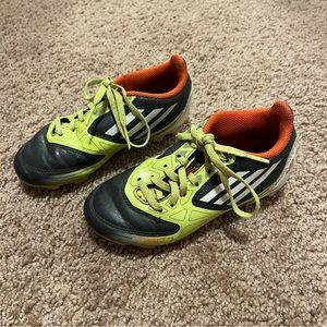 Yellow/Green, Orange, Gray, and White Kids Adidas F-50 Soccer Cleats